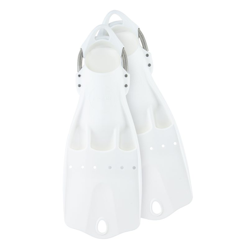 RUBBER FINS LIGHTJET WITH SS SPRING STRAPS SM - WHITE T40016-1