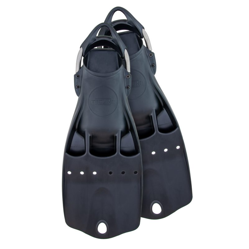 RUBBER FINS LIGHTJET WITH SS SPRING STRAPS XL - BLACK T40015-3